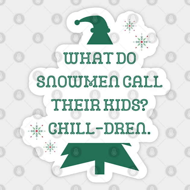 Christmas Snowman Joke - Funny Quote Sticker by Creatifly Graphic Tees
